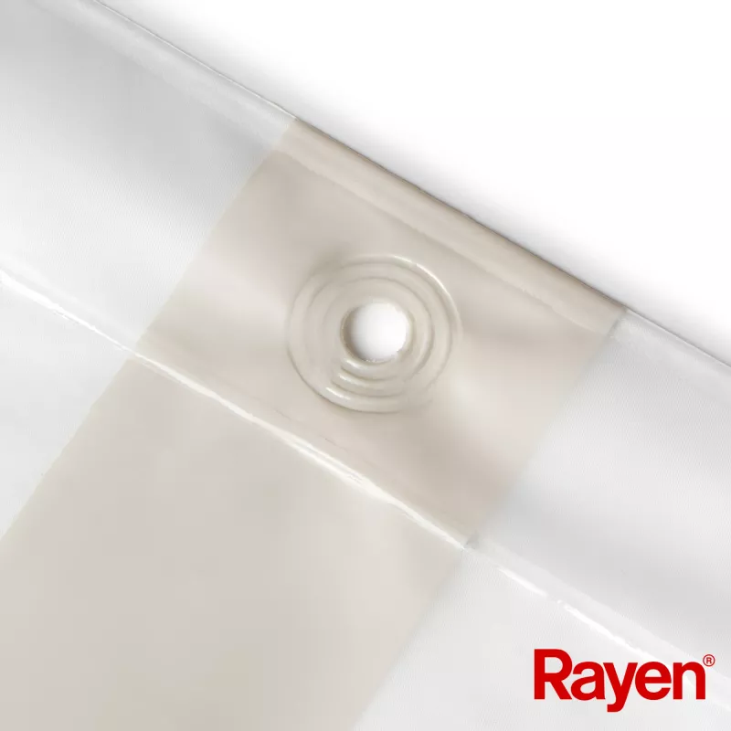 RAYEN Cortina de ducha 180x200cm blanco/beige, PEVA