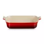 LE CREUSET Fuente rectangular para horno Heritage gres 32x24cm / 4L rojo