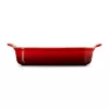 LE CREUSET Fuente rectangular para horno Heritage gres 32x24cm / 4L rojo