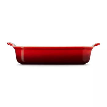 LE CREUSET Fuente rectangular para horno Heritage gres 32x24cm / 4L rojo