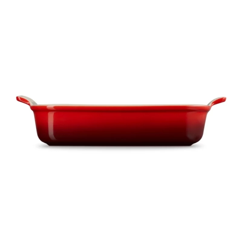 LE CREUSET Fuente rectangular para horno Heritage gres 32x24cm / 4L rojo
