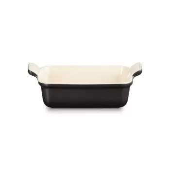 Le Creuset Fuente rectangular Heritage gres 19x14cm / 1,1L negro