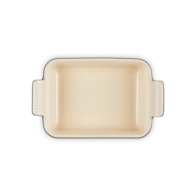 Le Creuset Fuente rectangular Heritage gres 19x14cm / 1,1L negro