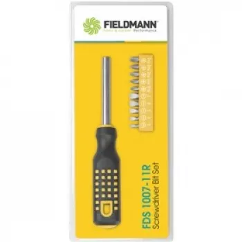 FIELDMANN FDS 1007-11R Set de 12 puntas de destornillador con mango ergonómico, puntas de acero cromo-vanadio, soporte magnético, ranura/Phillips/Pozi/Torx