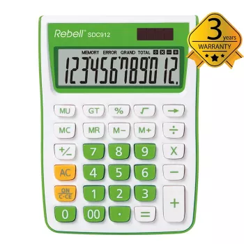 REBELL RE-SDC912GR BX calculadora de bolsillo semidesktop 12 dígitos doble alimentación gris