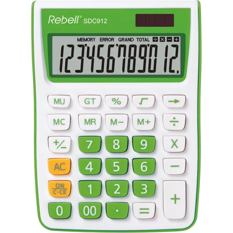REBELL RE-SDC912GR BX calculadora de bolsillo semidesktop 12 dígitos doble alimentación gris