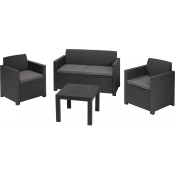 KETER conjunto de muebles de jardín Alabama conjunto gris
