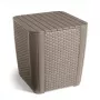 KETER mesa de jardín/caja de almacenamiento Luzon Flat Wicker beige