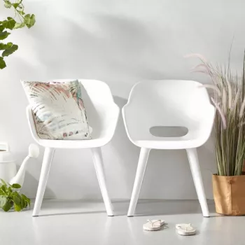 KETER sillas de jardín 2 uds. Akola blanco