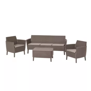 KETER conjunto de muebles de jardín Salemo conjunto de 3 plazas beige