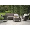 KETER conjunto de muebles de jardín Salemo conjunto de 3 plazas beige