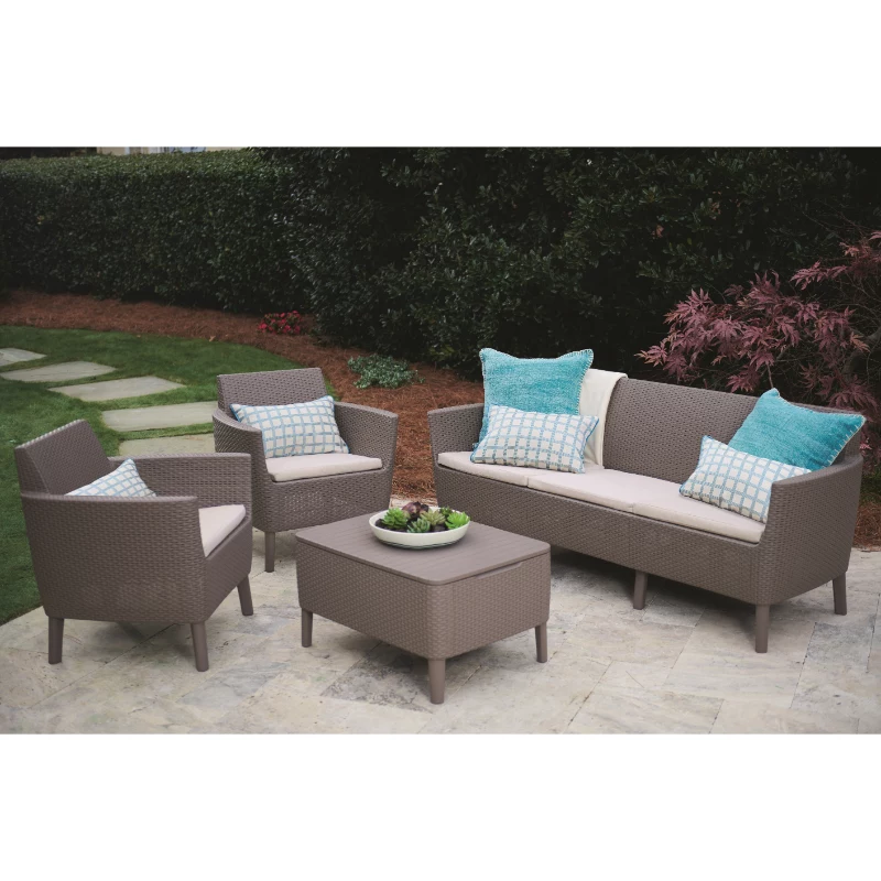 KETER conjunto de muebles de jardín Salemo conjunto de 3 plazas beige