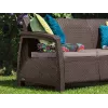 Sofá de jardín KETER Corfu Love Seat Max de tres plazas marrón