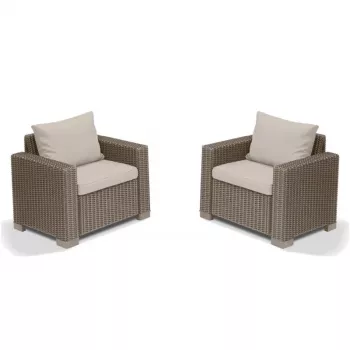 Sillas de jardín KETER 2 uds. California beige