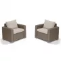 Sillas de jardín KETER 2 uds. California beige