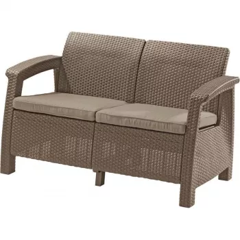 Sofá de jardín doble KETER Corfu Love Seat beige