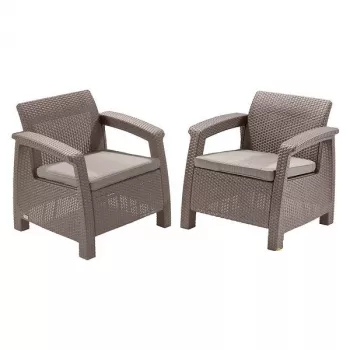 Sillas de jardín KETER Corfu Duo Set beige