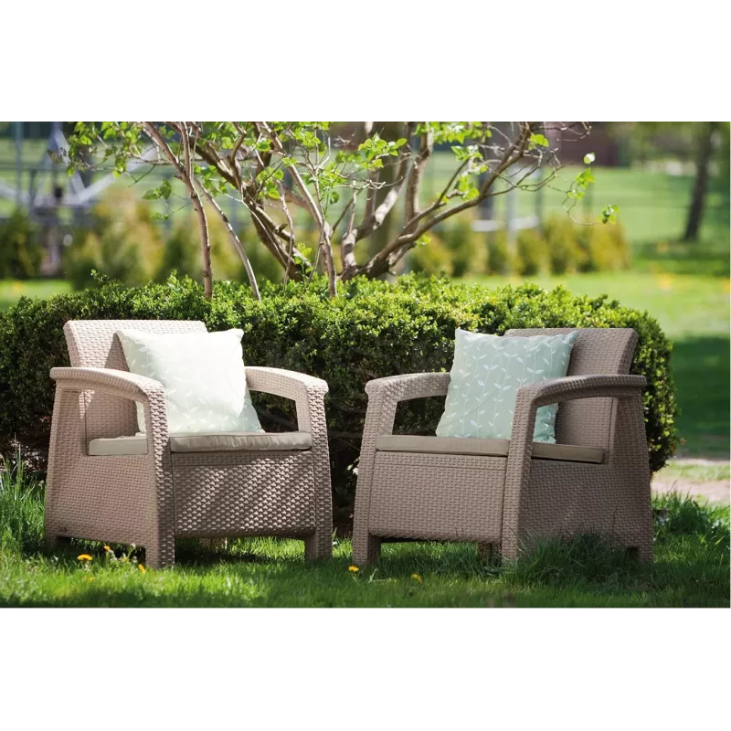 Sillas de jardín KETER Corfu Duo Set beige