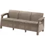 Sofá de jardín KETER Corfu Love Seat Max de tres plazas beige