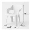 Silla de jardín Keter Bilbao con respaldo bajo blanco 29213634400
