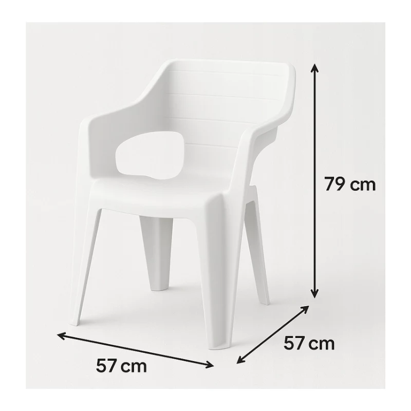 Silla de jardín Keter Bilbao con respaldo bajo blanco 29213634400