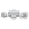 Conjunto de muebles de jardín KETER Scandi Linea conjunto de 3 plazas gris claro/gris acero oscuro