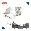 Conjunto de muebles de jardín KETER Scandi Linea conjunto de balcón gris guijarro/beige claro