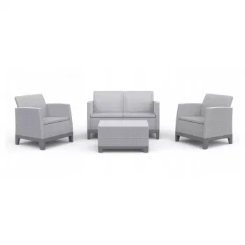 Conjunto de muebles de jardín KETER Scandi Forma conjunto de 2 plazas gris claro/gris acero oscuro