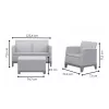 Conjunto de muebles de jardín KETER Scandi Forma conjunto de 2 plazas gris claro/gris acero oscuro