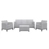 Conjunto de muebles de jardín KETER Scandi Forma conjunto de 3 plazas gris claro/gris acero oscuro