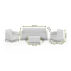 Conjunto de muebles de jardín KETER Scandi Forma conjunto de 3 plazas gris claro/gris acero oscuro