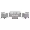 Conjunto de muebles de jardín KETER Scandi Forma conjunto de 3 plazas gris claro/gris acero oscuro