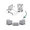 Conjunto de muebles de jardín KETER Scandi Forma conjunto de balcón gris claro/gris acero oscuro