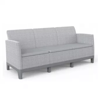 Sofá de jardín KETER Scandi Form sofá de 3 plazas gris claro/gris acero oscuro