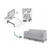 Sofá de jardín KETER Scandi Form sofá de 3 plazas gris claro/gris acero oscuro