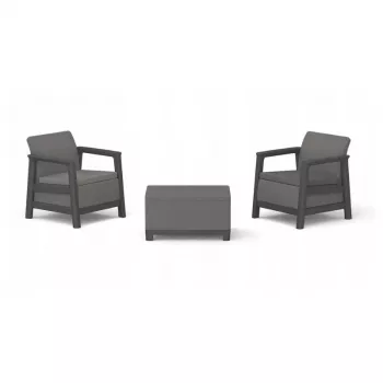 Conjunto de muebles de jardín KETER Scandi Linea conjunto de balcón gris