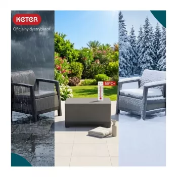 Conjunto de muebles de jardín KETER Scandi Linea conjunto de balcón gris