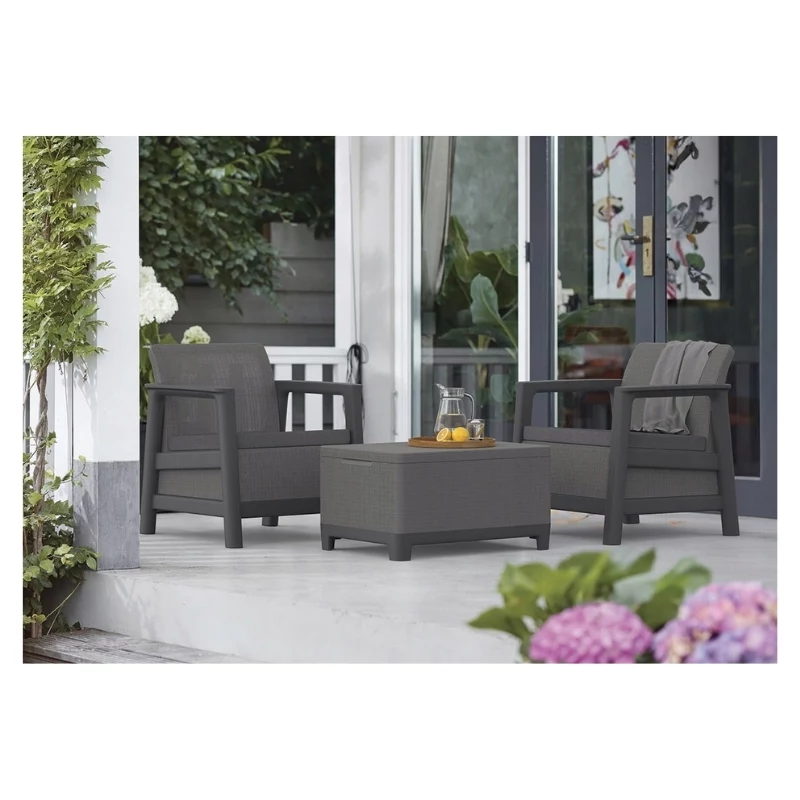 Conjunto de muebles de jardín KETER Scandi Linea conjunto de balcón gris