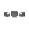 Conjunto de muebles de jardín KETER Scandi Linea conjunto de 2 plazas gris