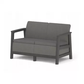 Sofá de jardín KETER Scandi Linea sofá de 2 plazas gris