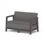 Sofá de jardín KETER Scandi Linea sofá de 2 plazas gris