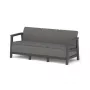 Sofá de jardín KETER Scandi Linea sofá de 3 plazas gris
