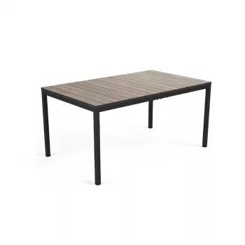 Mesa de jardín KETER Deco Porto Nova 160 efecto fresno/negro