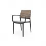 Silla de jardín KETER Deco Porto sillón efecto fresno/gris
