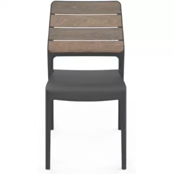 Silla de jardín KETER Deco Porto nogal/gris