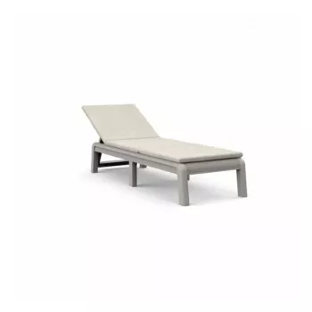 Tumbona KETER Atlas con funda beige claro