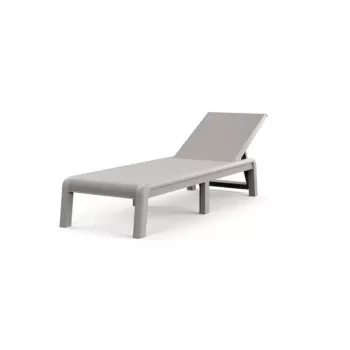 Tumbona KETER Atlas con funda beige claro