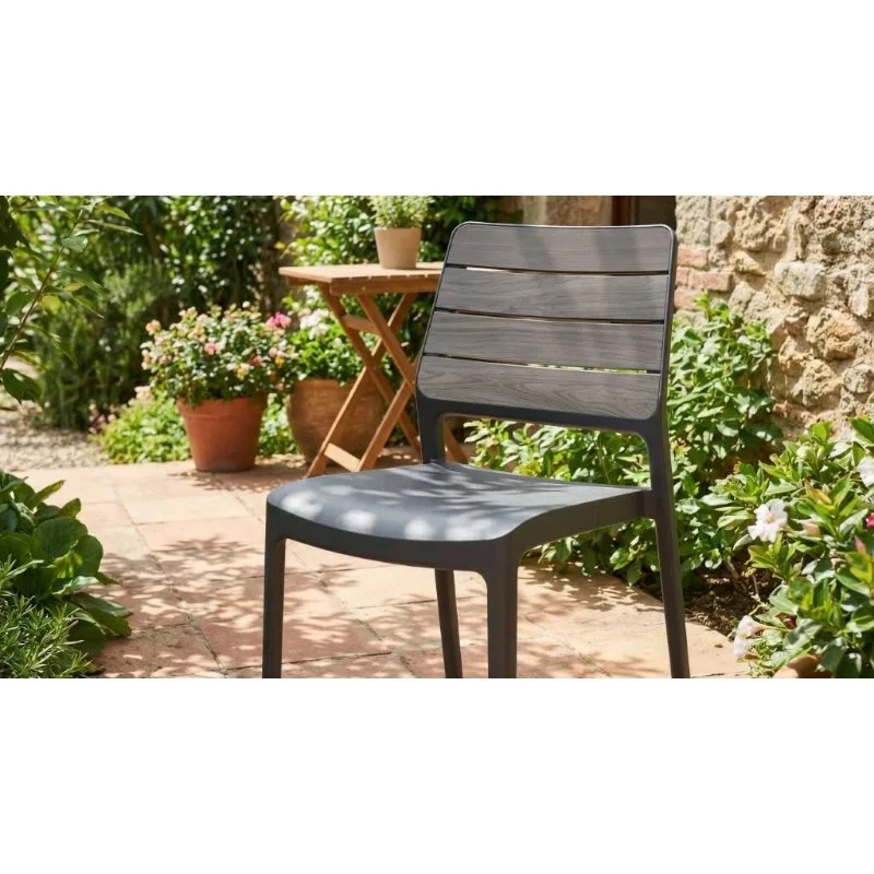 Silla de jardín KETER Deco Porto gris claro/gris