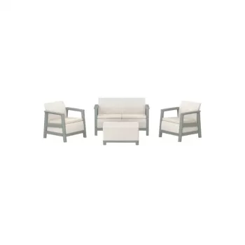 Conjunto de muebles de jardín KETER Scandi Linea conjunto de 2 plazas gris guijarro/verde salvia Steinton
