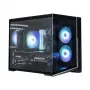 Zalman D30 Negro caja de PC mATX Mini Tower con 3 ventiladores ARGB de 120mm y panel lateral de cristal templado